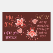 VALENTIJNSDAG CADEAU VOOR VRIENDIN, VROUW, MAN RECHTHOEKIGE STICKER (Voorkant)