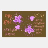 VALENTIJNSDAG CADEAU VOOR VRIENDIN, VROUW, MAN RECHTHOEKIGE STICKER (Voorkant)