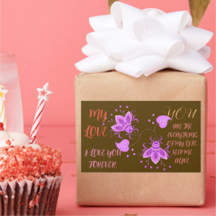 VALENTIJNSDAG CADEAU VOOR VRIENDIN, VROUW, MAN RECHTHOEKIGE STICKER