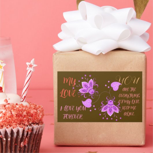 VALENTIJNSDAG CADEAU VOOR VRIENDIN, VROUW, MAN RECHTHOEKIGE STICKER (Feest)