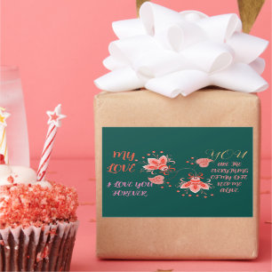 VALENTIJNSDAG CADEAU VOOR VRIENDIN, VROUW, MAN RECHTHOEKIGE STICKER