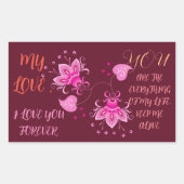 VALENTIJNSDAG CADEAU VOOR VRIENDIN, VROUW, MAN RECHTHOEKIGE STICKER (Voorkant)