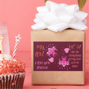 VALENTIJNSDAG CADEAU VOOR VRIENDIN, VROUW, MAN RECHTHOEKIGE STICKER