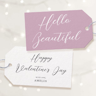 Valentijnsdag Cadeaubijschrift Elegant Schrift Lil Cadeaulabel