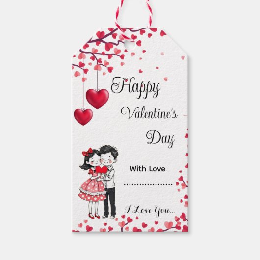 Valentijnsdag Cadeaubijsluiter Cadeaulabel (Voorkant)