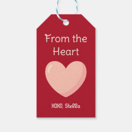 Valentijnsdag Cadeaubijsluiter 'Van Harte' Cadeaulabel