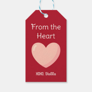 Valentijnsdag Cadeaubijsluiter 'Van Harte' Cadeaulabel