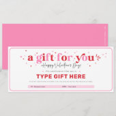 Valentijnsdag Cadeaubon Certificaat Sjabloon Kaart (Voorkant / Achterkant)