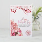 Valentijnsdag cadeaubon feestdagenkaart (Staand voorkant)