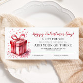 Valentijnsdag cadeaubon kaart