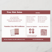 Valentijnsdag Cadeaubon Reclamebrochure Flyer (Achterkant)