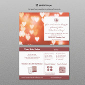Valentijnsdag Cadeaubon Reclamebrochure Flyer