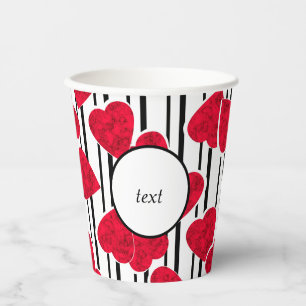 Valentijnsdag cadeaulabels papieren bekers