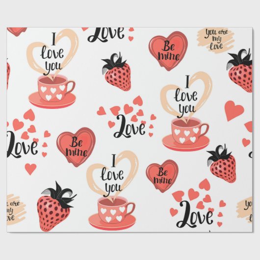 Valentijnsdag Cadeaupapier (Vlak)