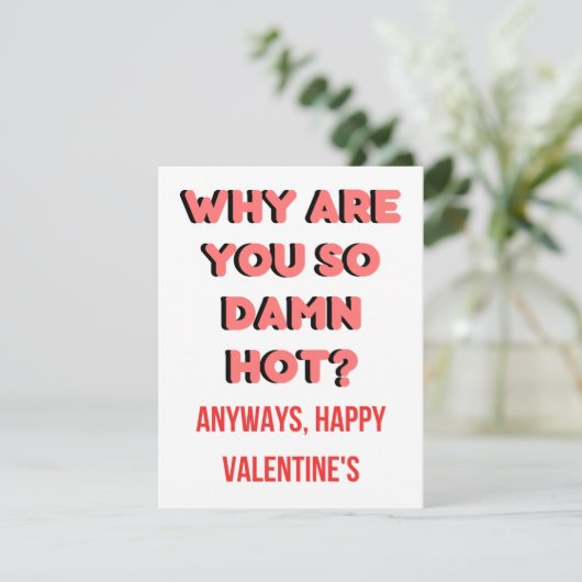 Valentijnsdag cadeaus en kaart - waarom ben je zo  (Staand voorkant)