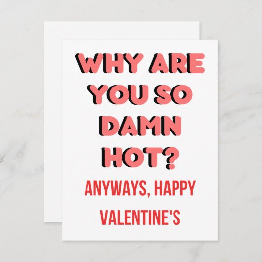 Valentijnsdag cadeaus en kaart - waarom ben je zo  (Voorkant / Achterkant)