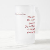 Valentijnsdag cadeaus-mijn prinses matglas bierpul (Voorkant rechts)