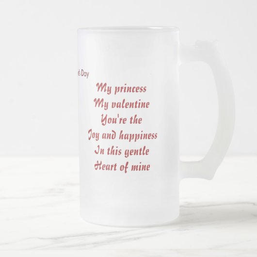 Valentijnsdag cadeaus-mijn prinses matglas bierpul (Rechts)