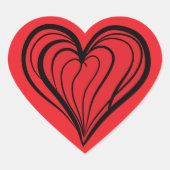 Valentijnsdag Cadeaus - Rode Hart - Sticker (Voorkant)