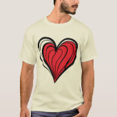Valentijnsdag Cadeaus - Rode Hart T-shirt (Voorkant)