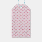 Valentijnsdag-cadeautags met rode strik cadeaulabel (Achterkant)