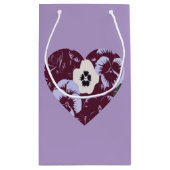 Valentijnsdag Cadeautas Hart van Viooltjes (Achterkant)