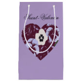Valentijnsdag Cadeautas Hart van Viooltjes (Voorkant)