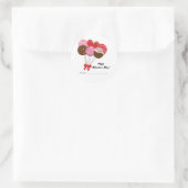 Valentijnsdag Cake Poppen Gepersonaliseerde Party  Ronde Sticker (Tas)