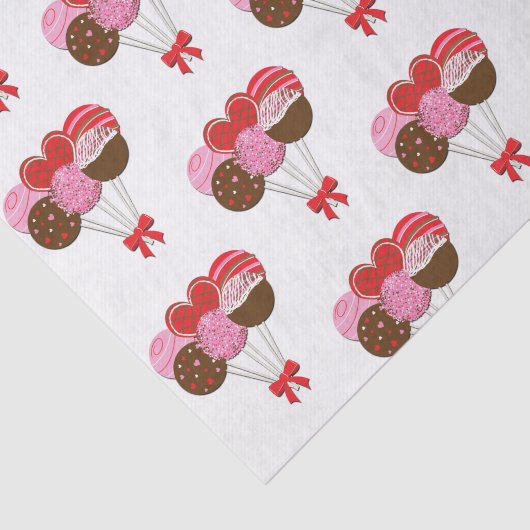 Valentijnsdag Cake Poppen Sugar Sweets Custom Tissuepapier (Detail)
