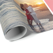Valentijnsdag Calligrafie Photo Collage Cadeaupapier (Rol Hoek)