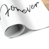 Valentijnsdag Calligrafie Photo Collage Cadeaupapier (Rol Hoek)