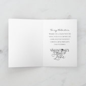 Valentijnsdag Calligraphy Foto Collage Kaart (Binnen)