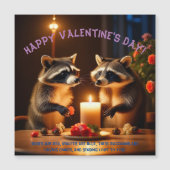 Valentijnsdag Candle Light Dinner Magnetische Kaar (Voorkant)