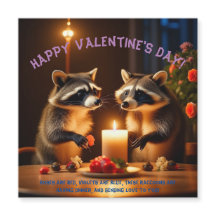 Valentijnsdag Candle Light Dinner Magnetische Kaar