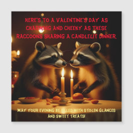 Valentijnsdag Candlelight Diner Magnetische Kaart