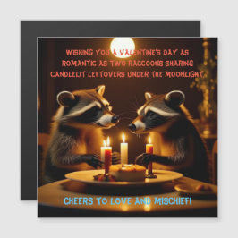 Valentijnsdag Candlelight Diner Magnetische Kaart