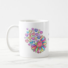Valentijnsdag Candy Hearts Cadeau personaliseren Koffiemok