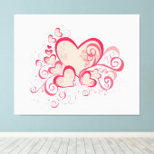 Valentijnsdag Canvas afdrukken (Insitu (Houten vloer))