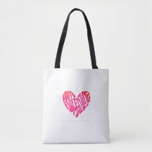 Valentijnsdag canvas tas