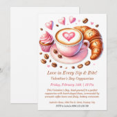 Valentijnsdag Cappuccino uitnodiging (Voorkant / Achterkant)