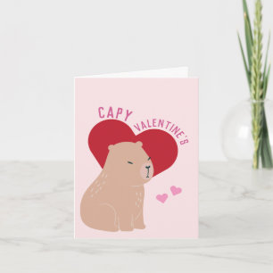 Valentijnsdag Capybara Capy Valentijn Kaart