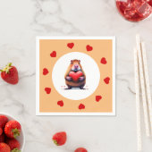 Valentijnsdag Capybara papier servet (Insitu)