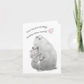 Valentijnsdag Card, Cute Beer Card voor mam Kaart (Voorkant)