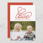 Valentijnsdag Card met Love and Photo Feestdagenkaart (Voorkant / Achterkant)