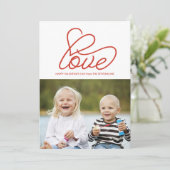 Valentijnsdag Card met Love and Photo Feestdagenkaart (Staand voorkant)