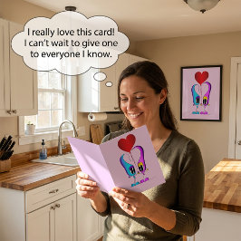 Valentijnsdag Cartoon Personage Feestdagen Kaart