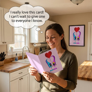 Valentijnsdag Cartoon Personage Feestdagen Kaart