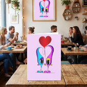 Valentijnsdag Cartoon Personage Feestdagen Kaart