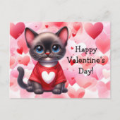 Valentijnsdag Cat Briefkaart (Voorkant)