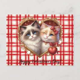 Valentijnsdag Cat Briefkaart